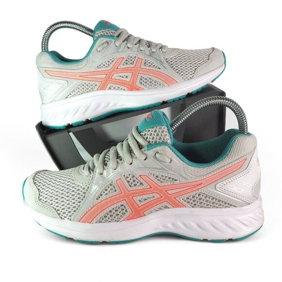 Asics Jolt 2 Sneakers "Glacier Grey / Sunrise / Aqua" 1012A151 Women's 6.5 - Picture 1 of 11
